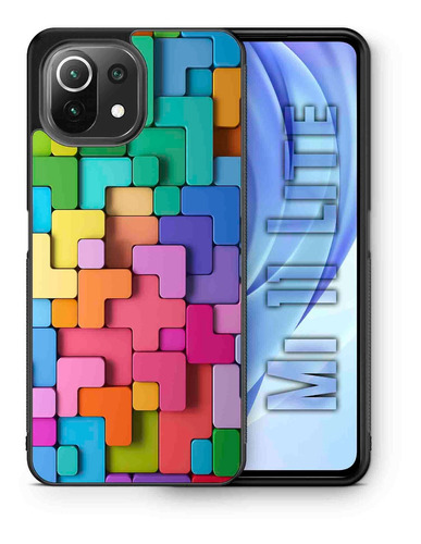 Funda Xiaomi Mi 11 Lite Tetris De Colores 2d Tpu/pm Uso Rudo