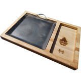 Juego 12 Tabla  Plato Carnes  Asado Parrilla Madera 25x37cm