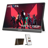 Monitor Portátil Arzopa Z1fc 16,1'' 144hz Ultrafino 1080p Fhd Ips Hdmi Usb-c Tela Extendida