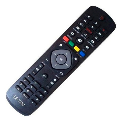 Controle Compatível Tv Philips Smart Netflix Le-7457