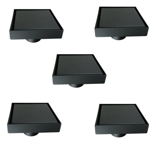 Pack X 5 Unidades Rejilla Invisible 10x10 Acero Inox Negra