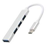 Multiplicador Hub De Usb-c A 4 Puertos Usb (3.0 Y 2.0) Aluminio Mts-hubcx4 Amitosai