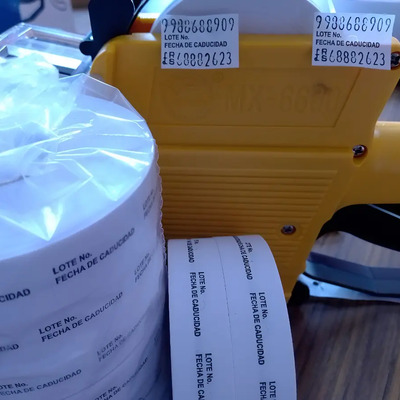 Etiquetadora Manual Hongsheng MX-6600 Amarillo Con 3 Rollos y Caducidad | Envío gratis