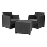 Juego De Sillones Toomax Artemide Set P/jardin/balcon 3 Pzs