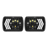 2 Faros Unidad Cuadrada Rectangular Leds 5x7 Alta/baja 7