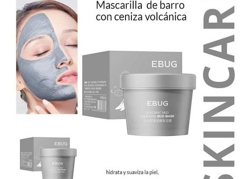 Mascarilla Facial Para Piel Mixta Ebug Facial Barro Volcánico 100g Y 0ml