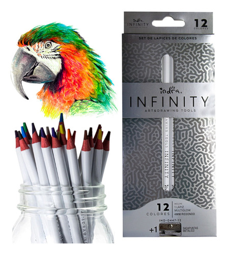 Lápices De Color Profesional Indra Infinity Arte Dibujo 12pz Color Del Trazo Varios