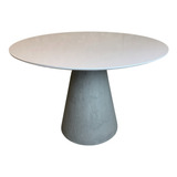 Mesa De Jantar Cone Concreto Queimado - Redonda  120cm