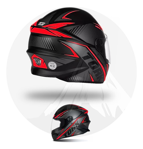  Capacete Femi Vermelho Lindo R8 Com Narigueira Anti Embaço 