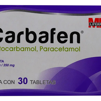Carbafen Metocarbamol, Paracetamol 30 Tabs. 400mg\u002F350mg | Envío gratis