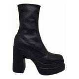 Botas Bratz Alta Doble Plataforma Zapato Elastizada Mujer Ca