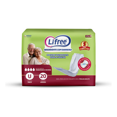 Lifree Absorvente Geriátrico Refil Para Fralda-calça 20 Unidades