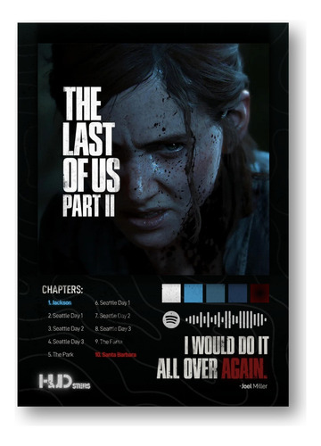 Poster De Videojuego: The Last Of Us Part 2 (33x50 Cm)