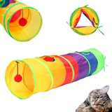 Brinquedo Interativo Para Gatos Pets Túnel Labirinto Colorid