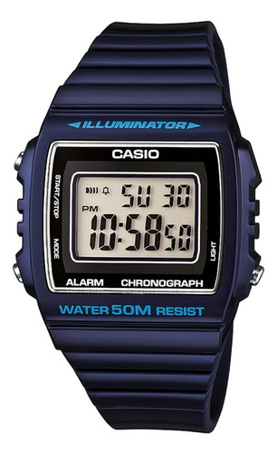 Reloj Casio W-215h Hombre Azul Rey Original 