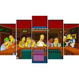 Cuadro Decorativo 5 Piezas La Cantina De Moe Homero Simpson