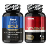 Kit Bcaa 120 Caps + Vitamina E 75 Caps Growth Supplements