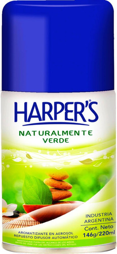 Aromatizador Harper's 220ml -rep Natural Verde -pack X 6 U