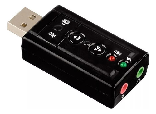 Tarjeta De Sonido Control Volumen Usb 7.1 Externa Jack 3.5mm