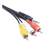 Cable Adaptador Av Miniplug 3,5mm A 3 Rca Audio Video X20 Un