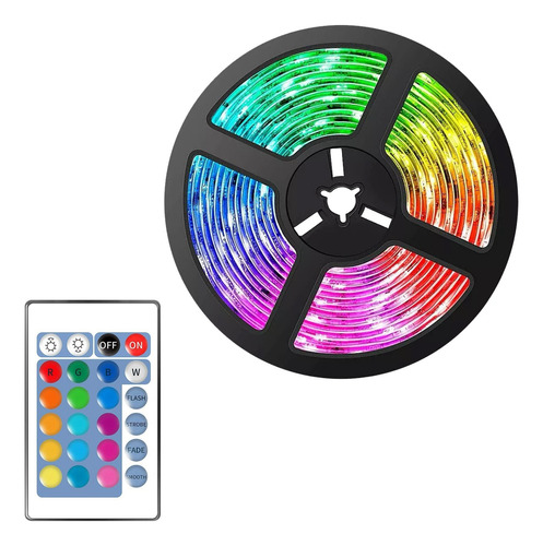 Tira Led Colores + Control Remoto + Usb Super Kit Ideal Deco