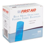 Curitas De Tela First Aid Con Metal Detectable 200 Pzs