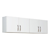 Alacena 1,40 Cm 4 Puertas Línea Arco - Melamina Recchezze Color Blanco