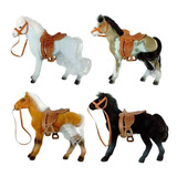 Caballitos Felpa Pack X4 12x12 Cm Caballos Caballito Maqueta