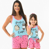 Kit Pijama Feminino Baby Doll Mãe E Filha Conjunto Fofinho