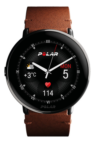 Polar Ignite 3 Titanium Reloj De Entrenamiento Y Bienestar P Color De La Correa Café