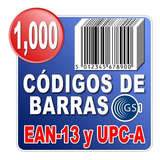 2,000 Códigos De Barras Ean Y Upc Universal Gs1 Garantizado