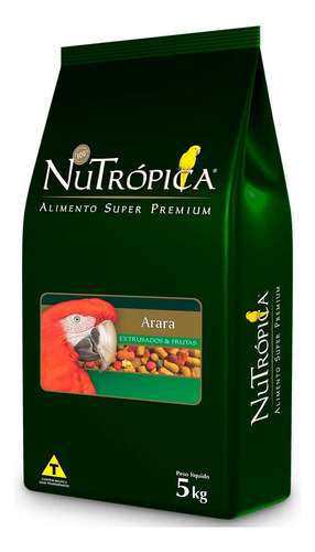 Nutrópica Arara Com Frutas Ração Cacatua Congo Ecletus 5kg