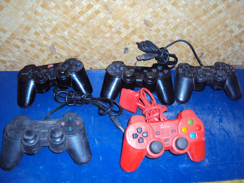 Controle Playstation  Ps2 /outros ;lote 5 Pçs ;sem Teste 