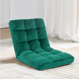 Silla Plegable Con Respaldo Ajustable Y Reclinable, Verde