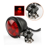 Luz Trasera De Brillo Redonda Retro Moto Cafe Racer Bitemoto