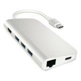 Hub Adaptador 8 Puertos Satechi A01319 Usb-c Hdmi 4k Gbe Sd