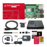 Raspberry Pi 4 4gb Fuente 5v 3a Case Ventilador Sd 32gb Kit