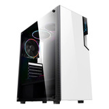 Gabinete Gamer Xzeal Xz130 Rgb 3 Ventiladores  Blanco S/fuen