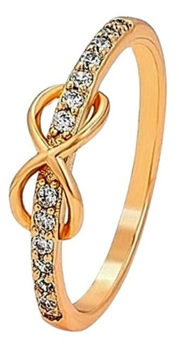 Oferta! Anillo Infinito Circones Aniversario Oro18kt 1701e