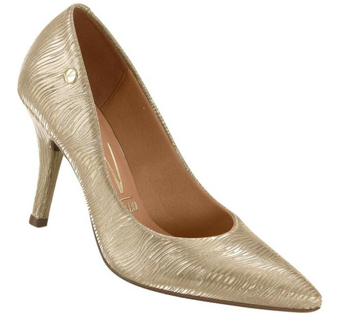 Sapato Vizzano 1184.1101 Scarpin Plissado Feminino Conforto