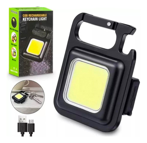 Mini Linterna Llavero Iman Led Cob Abridor Camping Excelente