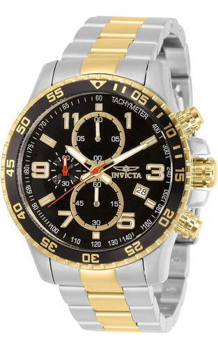 Reloj Invicta 14876 De Acero Inoxidable Para La Esfera Tex Color De La Correa Negro Color Del Fondo Negro