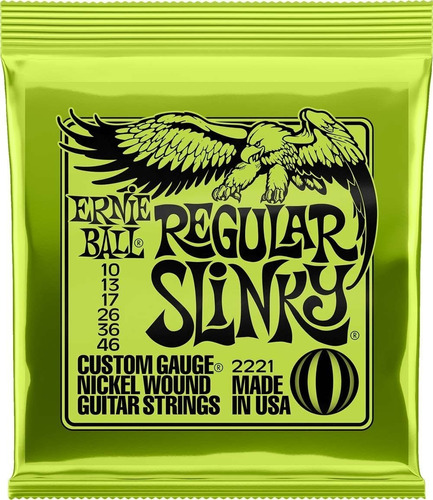 Paquete Cuerdas Guitarra Ernie Ball Slinky Heavy 10-46 2221