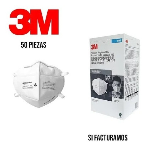 Mascarilla N95 De 3m Mod. 9502+, 10 Caja Con 50 Piezas