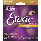 Elixir Strings Bronce Fosforoso De 12 Cuerdas Guitarra Acúst