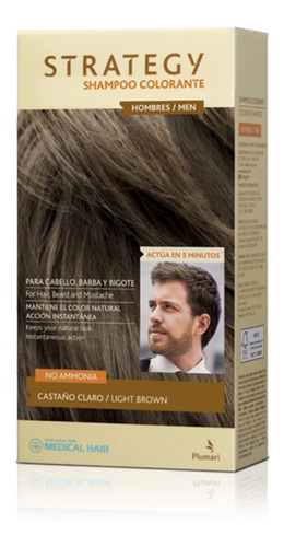 Strategy Castaño Claro Shampoo Colorante Cabello Y Barba