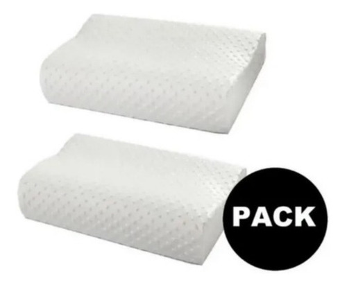 Pack X2 Almohada Ortopedica Almohada Cervical Memoria Latex