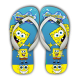 Chinelo Do Bob Esponja Infantil E Adulto Personalizado 