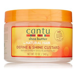 Cantu Curling Custard Gel Para Cabello Rizado Shea Butter For Natural Hair 340 Grs