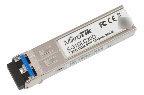 Módulo Sfp (1.25g), 20 Km Single Mode Mikrotik S-31dlc20d